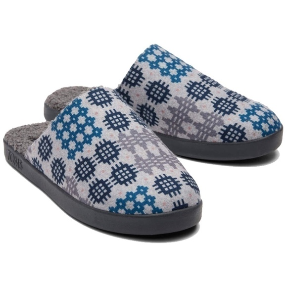 Toms Harbor Slippers Shoes Frost Grey Snowdon Repreve Ltd Edition Sherpa NIB - Picture 2 of 10